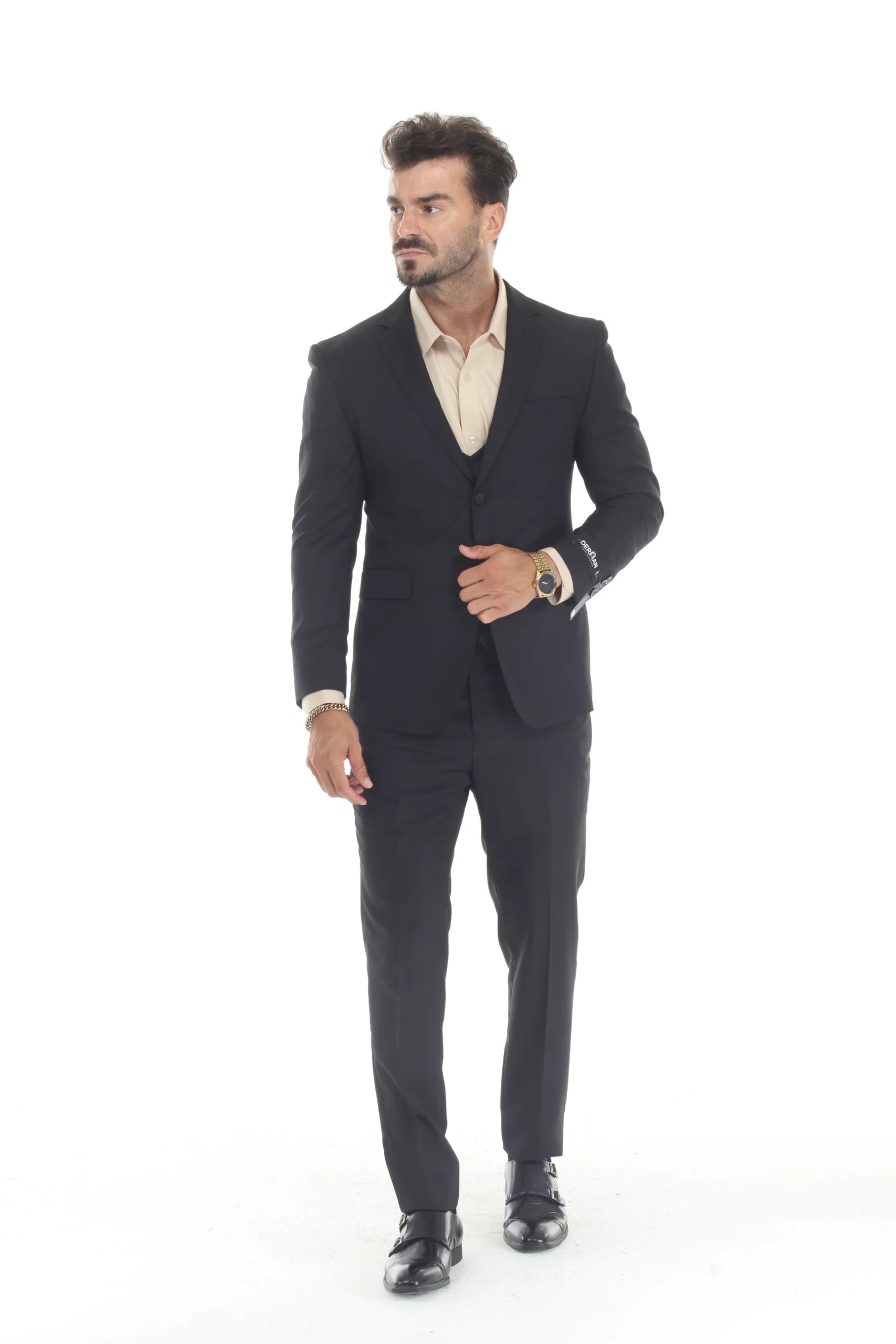 Derman Sharkskin 3-piece Suit